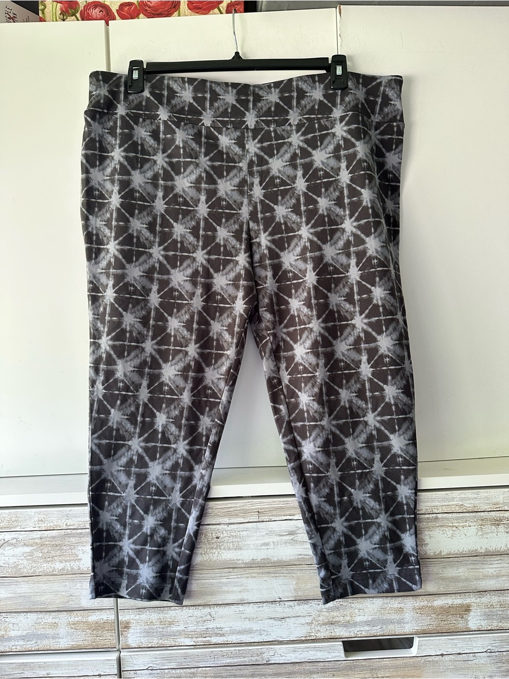🌙 Terra & Sky Shibori Tie Dye Capri Leggings Plus Size 2X NWT